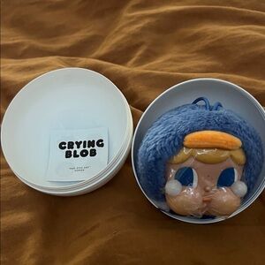 Crying Blob Blue and Orange Figurine